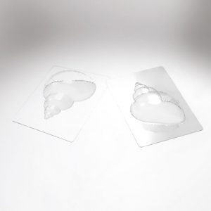 074079 PCB MOULES COQUILLAGE CONQUE POUR 6 SUJETS 15X11,3 CM P.SUJET 10 CM 12PCES ***S/CD***