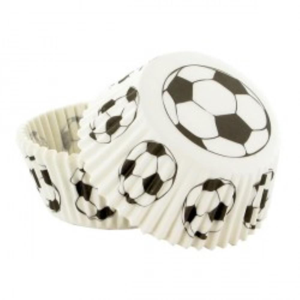 Cupcakevormpjes voetbal50 stukken =blister