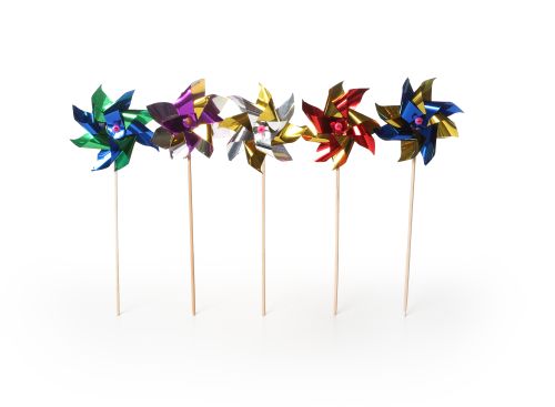 + PIQUE AVEC MOULIN A VENT EOLIENNE 15CM 100PCS