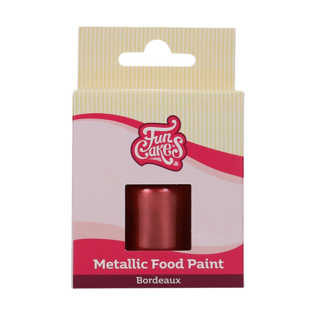 FUNCAKES PEINTURE ALIMENTAIRE METALLIQUE BORDEAUX 30ML