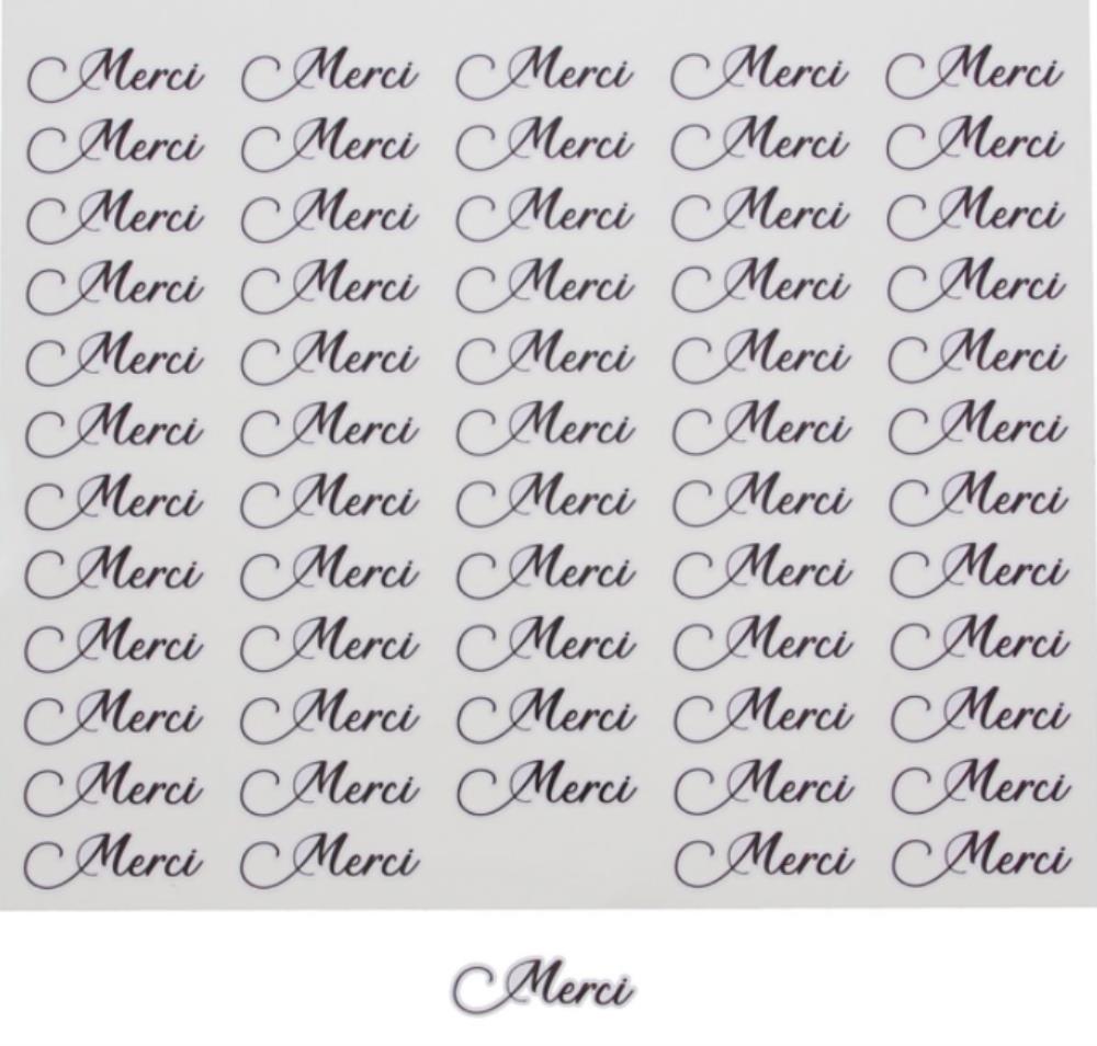 STICKER BRILLANT "MERCI" PM NOIRFEUILLE 60PC