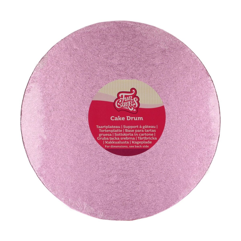 FUNCAKES ROUND PINK CAKE TRAY Ø 25CM