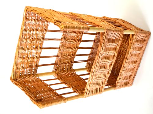 RECTANGULAR WICKER BAGUETTE BASKET 25X35XH70CM