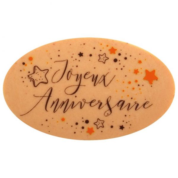 060924 PCB OVALES CBC JOYEUX ANNIVERSAIRE 6,2X3,7 CM 60PCES ***S/CD***
