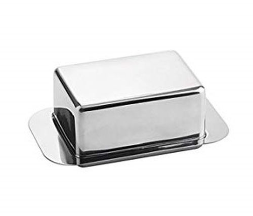 WEIS STAINLESS STEEL BUTTER DISH WITH STAINLESS STEEL BELL 19X11.5XH7CM
