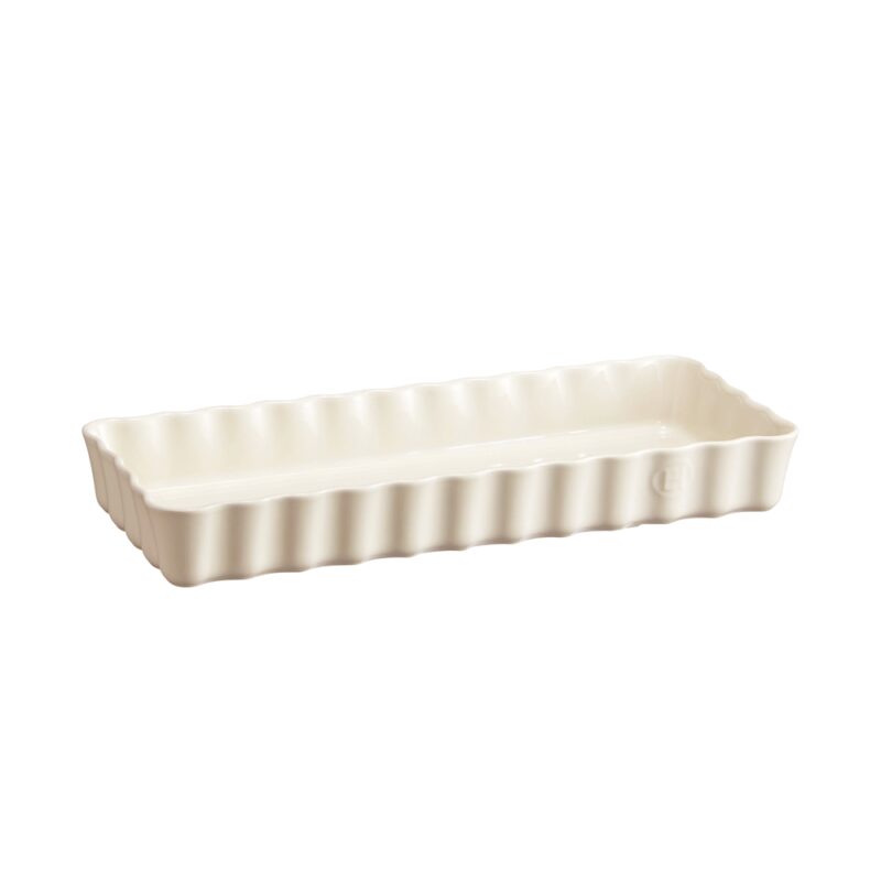 EMILE HENRY MOULE TARTE CANNELE ARGILE 36X15XH4CM BLANC