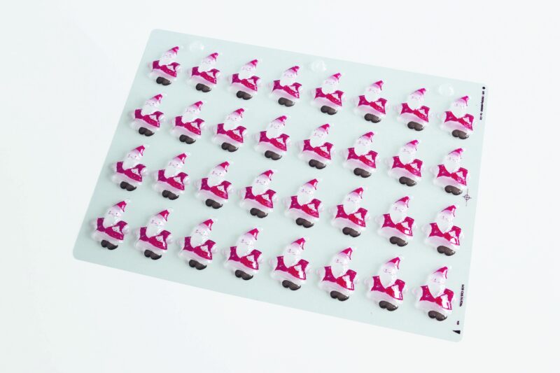 065203 PCB BLISTERS VLIEGENDE KERSTMAN 64 PRINTS 5,8X4,5 CM 2 STUKS ***S/CD***