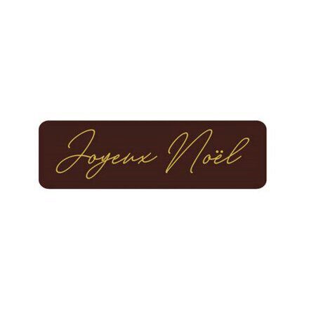 2013256 PLAQUETTE MINI JOYEUX NOEL CHOCO 45X13MM 300PCES *DANS LA LIMITE DES STOCKS DISPONIBLES*