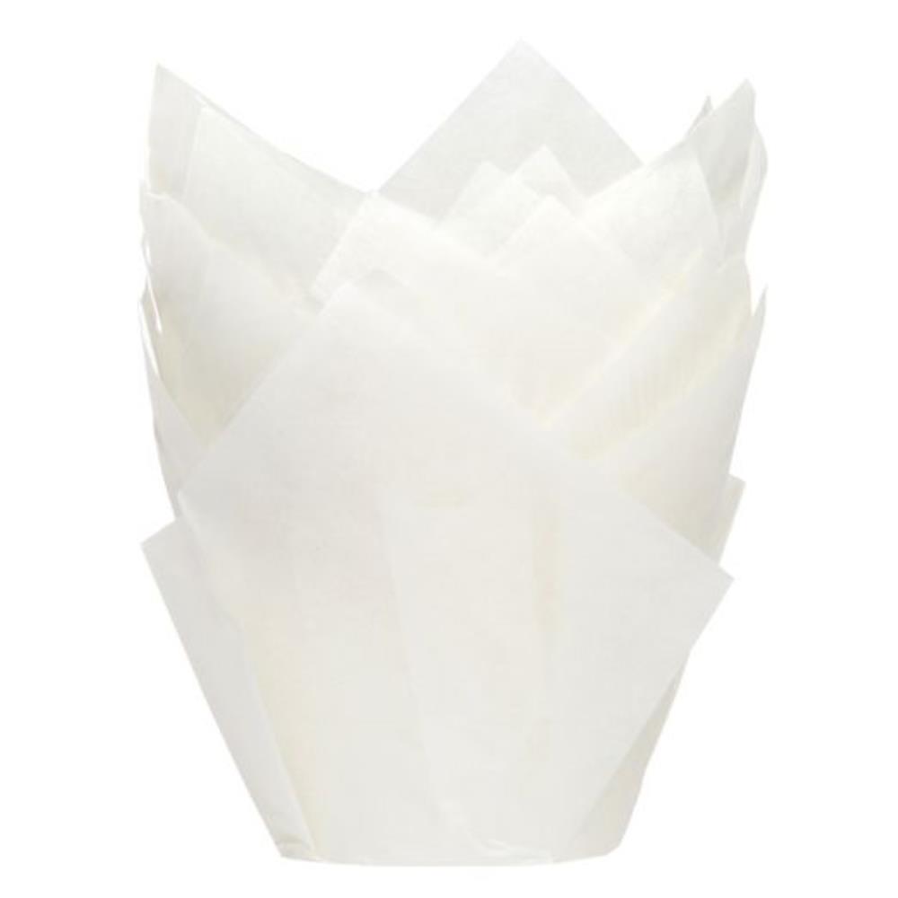 Muffinvormpjes Tulp wit 36 stukken =blister