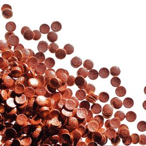 074336 PCB MINI SPARKLING ROUND CONFETTI BRONZE Ø 4 MM 200 G ***S/CD***