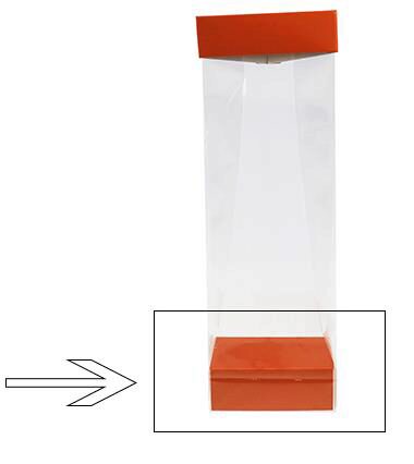 SOCLE N°8 ORANGE POUR FOND SACHET 8X5X3CM 100PCS