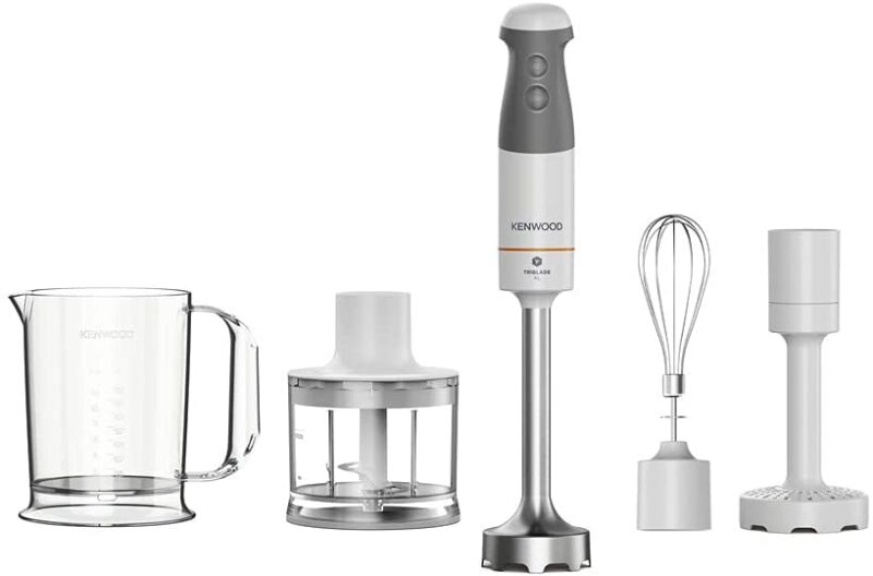 KENWOOD MIXER HBM40.306WH TRIBLADE XL 850W 2 SNELHEDEN - PUREEPERS - 500ML HAKKERS - GARDER