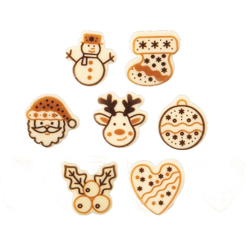 2015726 GEASSORTEERDE KERSTCHOCOLADE BLISTER Ø 35MM 140 STUKS