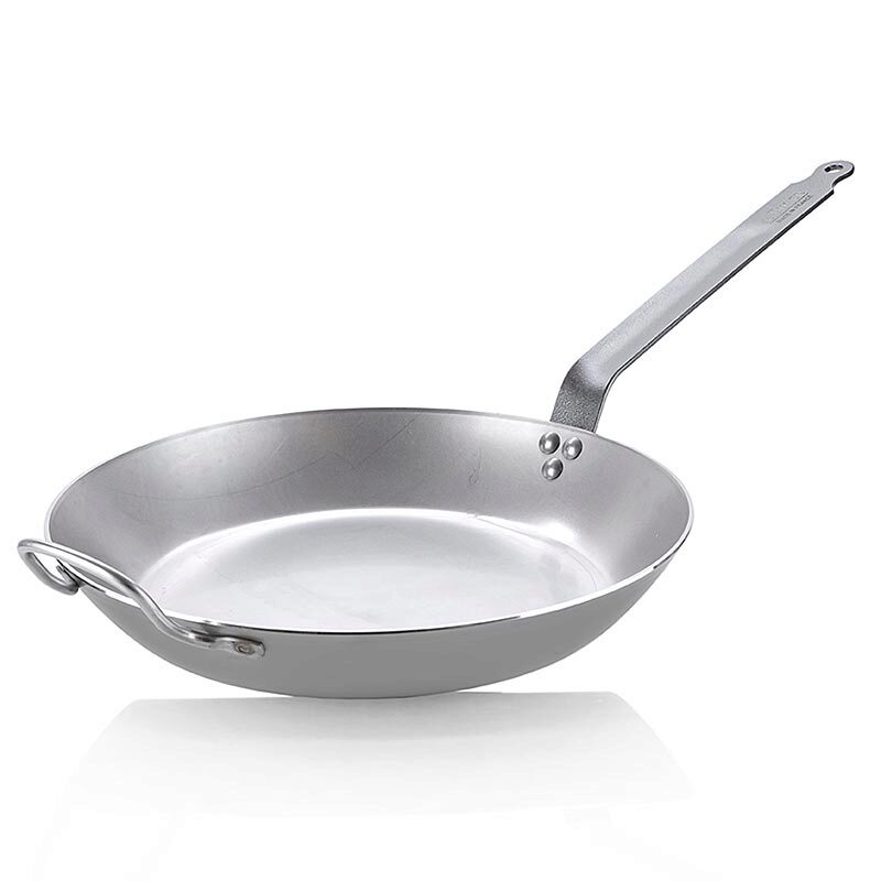  DE BUYER INDUCTION CARBON STEEL PAN 36 CM COUPE LYON WITH HANDLE