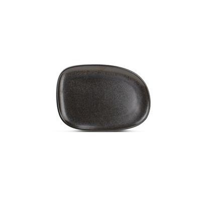 F2D BLACK CERES ASSIETTE OVALISEE 33X23XHT2.5CM