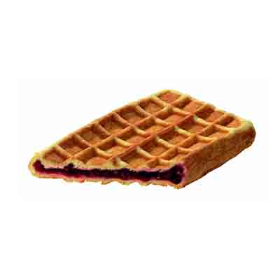 VAMIX A20 WAFFLE FILLED WITH CHERRIES 14X8CM BAKED 24X160GR