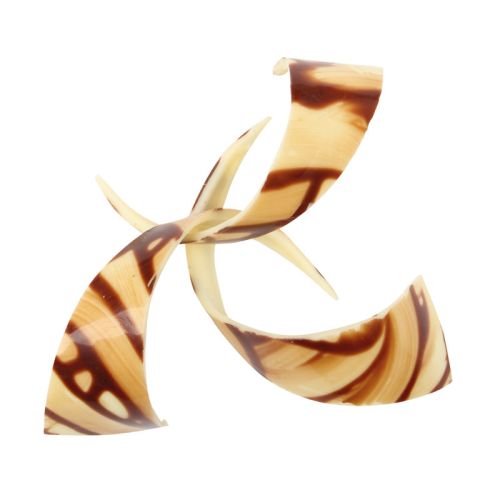 *FF* 1032528 BOUCLE CHOCOLAT BLANC MARBRE MARRON 9 CM 69PCES ***S/CDE***