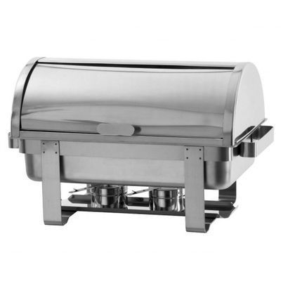 HENDI CHAFING DISH GN1/1-65 A/C ROLL TOP INOX 18/02 BRULEURS 59X34XH40CM - 9L