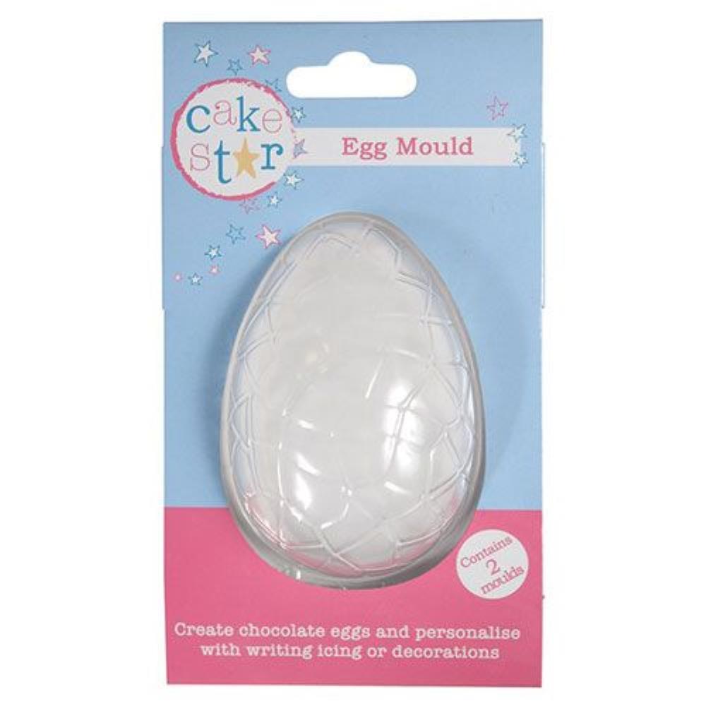 CAKE STAR MOULE CHOCOLAT DEMI OEUF CRAQUELE 8,7 X 6 X 2,9 CM 2 PCES
