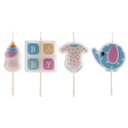 BABY VERJAARDAGSKAARSEN 4 STUKS