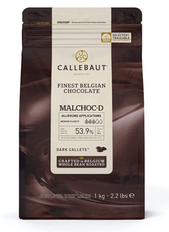 CALLEBAUT CSD-Q54MAL-EX-U68 MALCHOC-D IN CALLETS 1KG 53,9% CACAO