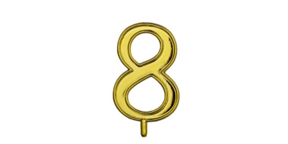 GOLD NUMBERS 8 10 PCS