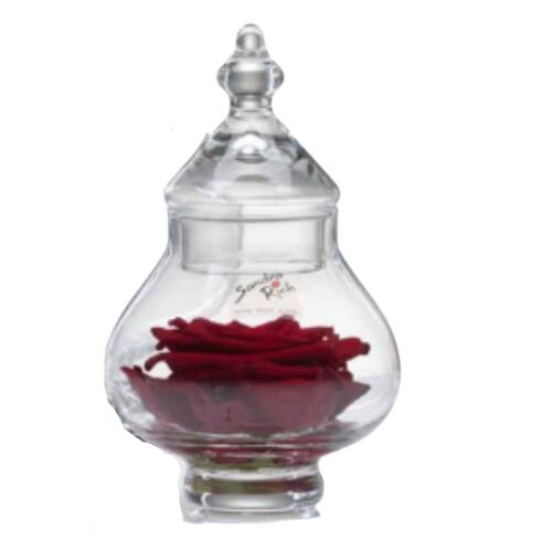 GLAZEN SNOEPDOOS H: 17,5 CM | Ø 11,0 CM MET DEKSEL