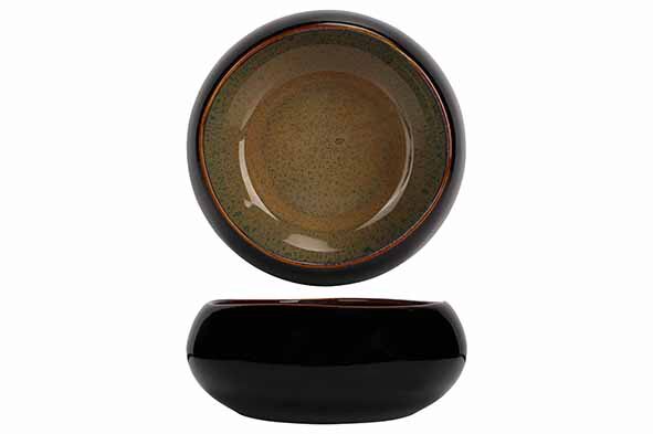 C&T SALAD BOWL SPLASH BLACK 12XHT5CM