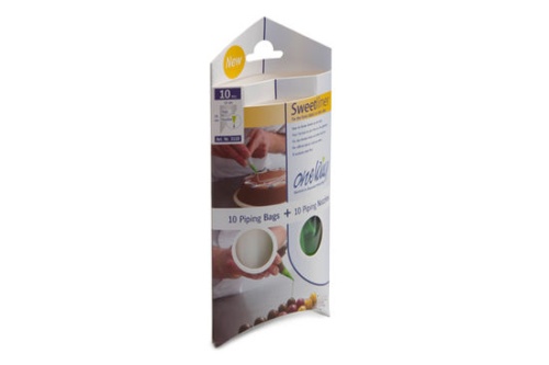 DISPOSABLE TRANSPARENT WRITING BAGS 21X12CM DISPLAY 10 POCKETS + 10 SLEEVES