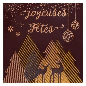 065115 PCB CARRÉS CN JOYEUSES FÊTES 4 CM 120PCES