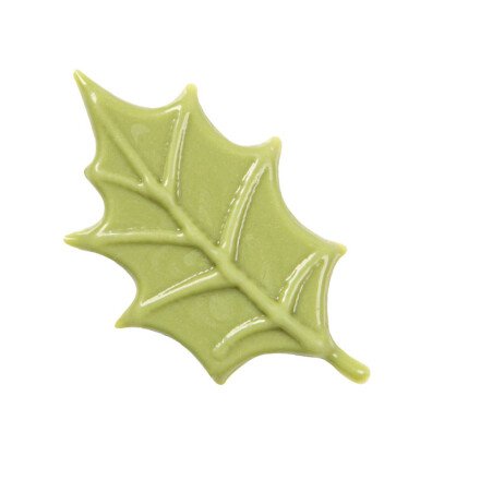 2015415 GREEN HOLLY LEAF RELIEF CHOCOLATE 5X3CM 100 PIECES ***S/CD***