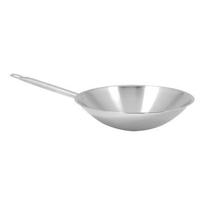 PUJADAS WOK ROESTVRIJ STAAL 36CM ALLE KOOKPLAAT MET PLATTE BODEM