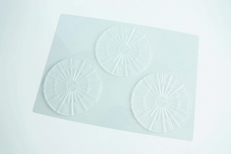 074255 PCB BLISTERS TIC TAC CLOCK 12 PRINTS Ø 15.5 CM 4PCS ***s/cd***