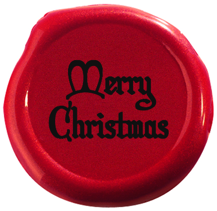 087042 PCB CACHETS DE CIRE PAG MERRY CHRISTMAS Ø 3,5 CM 63PCES ***S/CDE***