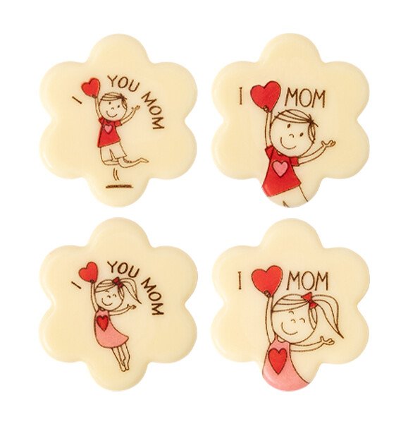 2000637 FLEUR I LOVE MOM 3,5 CM 120PCS ***S/CDE***