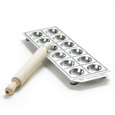 RISOLI RAVIOLI MOLD 12P W/ROLL