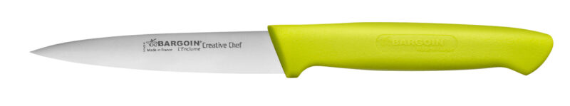 FISCHER PARING KNIFE 10CM FLASH GREEN HANDLE OVERMOLD 11337-10