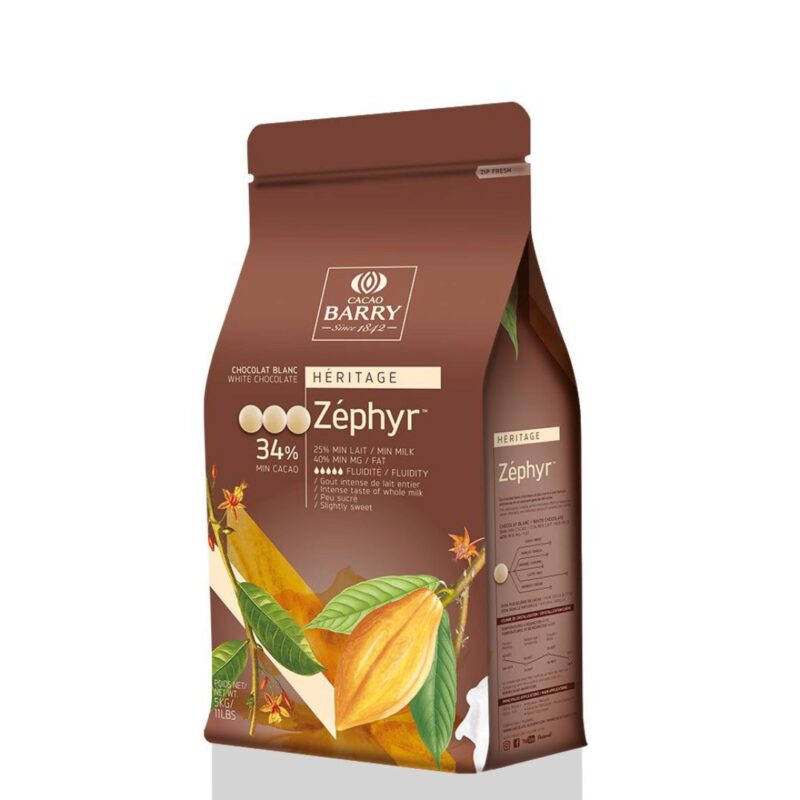 BARRY CHW-N34ZEPH-E4-U72 ZEPHYR 34% WIT  CALLETS KARTON VAN 4 ZAKKEN X 5KG = KG