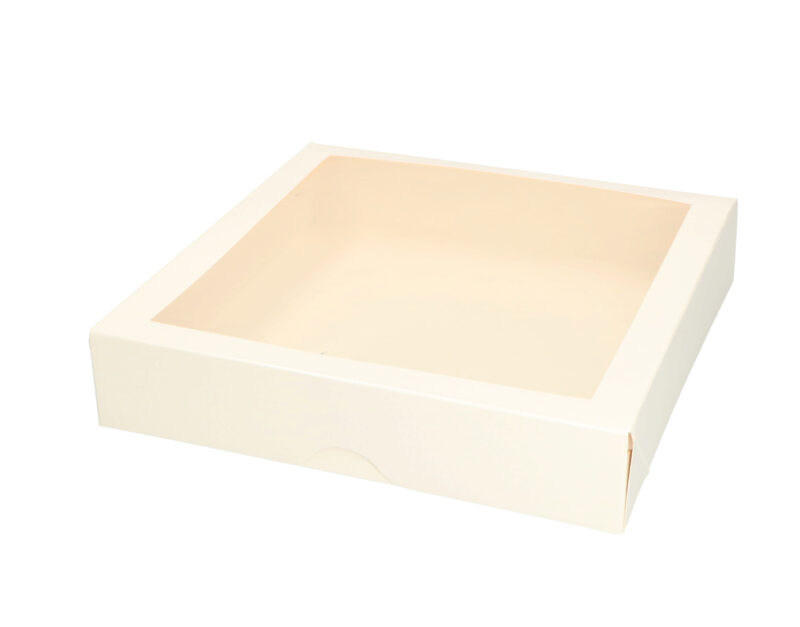 TAARTDOZEN MET VENSTER 25 X 5CM 100 STUKKEN FOST+ INBEGREPEN