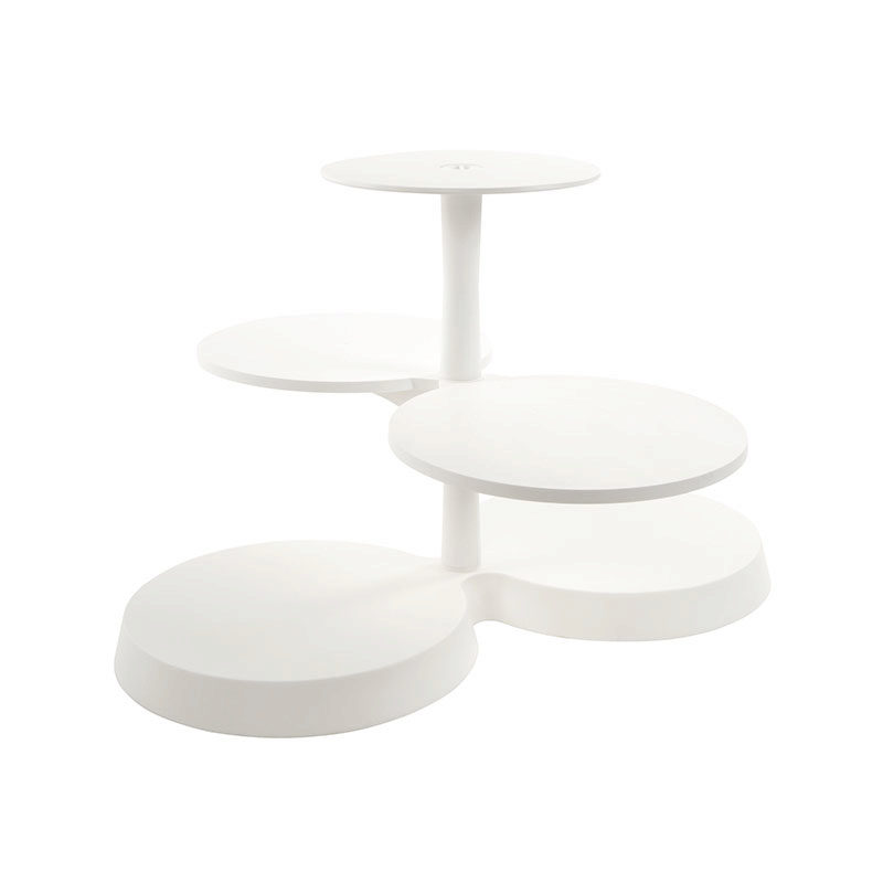 + 30011 PRESENTOIR PLASTIQUE PCES MONTEE  5PLATEAUX 60CM X58CM