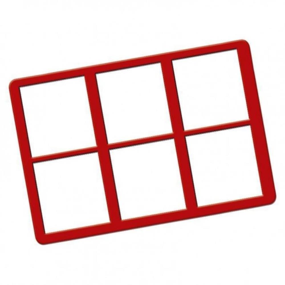 SILICONEN STENCILS LOG KNOOP 290 X 195 X 2 MM 6 RECHTHOEKIGE AFDRUKKEN CHQ 037