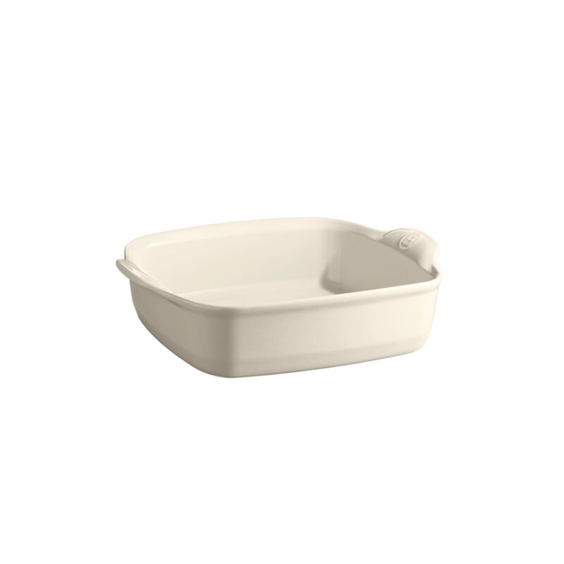  EMILE HENRY CLAY ROASTING DISH 28X24CM -1.80L WHITE