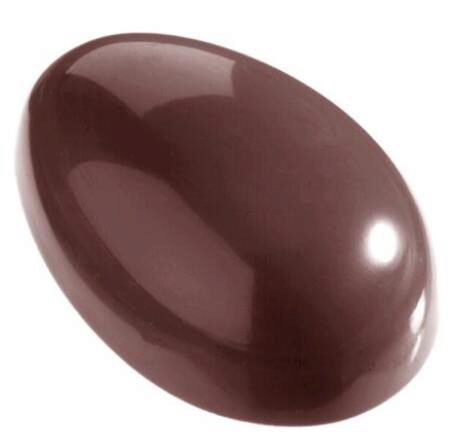 SMOOTH EGG CHOCOLATE MOLD 100 MM CW1254 100X65XHT35MM / 2X2 -- 135GR