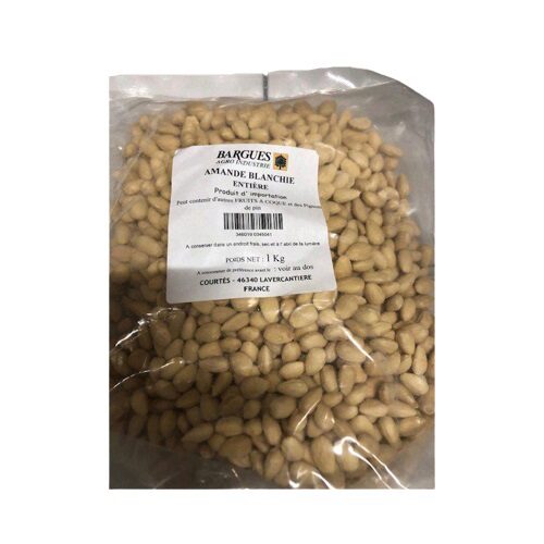 WHOLE WHITE ALMONDS BARGES 1KG