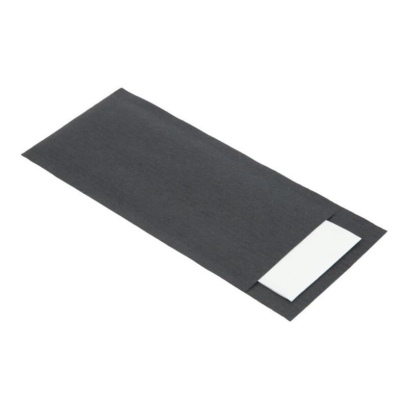 ZWARTE BESTEKZAK + SERVETTEN 500ST - 57,5X19,5MM *SCDE*