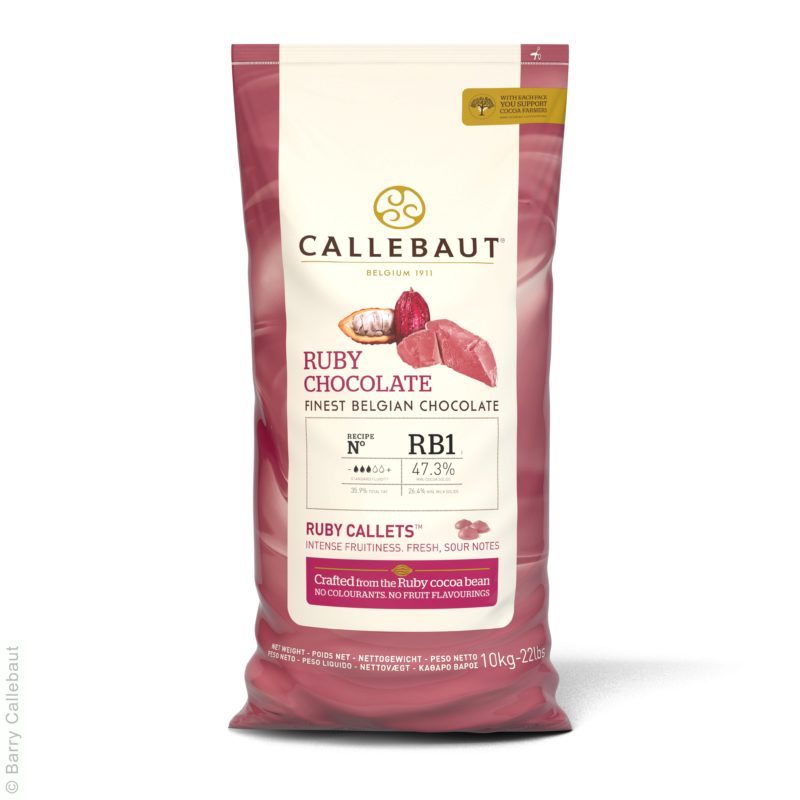 CALLEBAUT CHR-R35RB1-554/CHR-Q37RB2-554 RUBY RB1 FINEST BELGIAN CHOCOLATE 10 KG ***S/CDE***