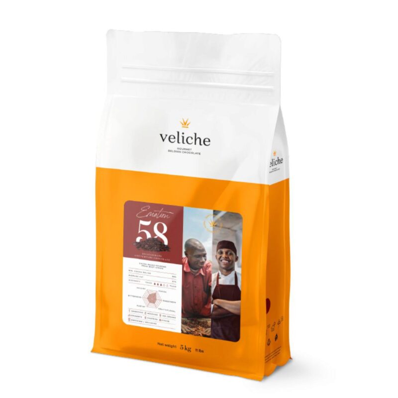 VELICHE E2404 EMOTION 58% DONKERE CHOCOLADE 10KG