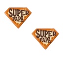 2011064 SUPER PAPA PLATE 45X35MM CHOCOLATE 120 PCES