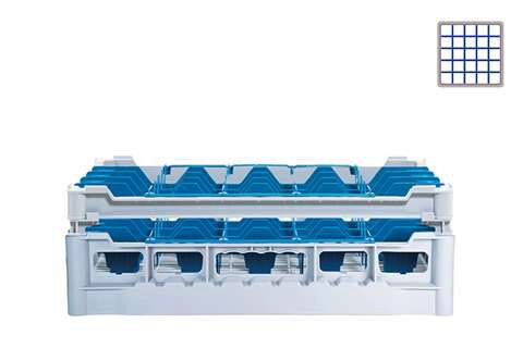 FRIET LV GLAZENREK 25 VAKKEN MAX 90XH140MM