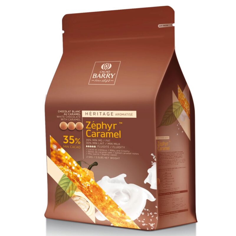 BARRY CHK-N35ZECA-E4-U70 ZEPHYR CARAMEL 35% WIT  KARTON VAN 4 ZAKKEN X 2,5KG = SAC